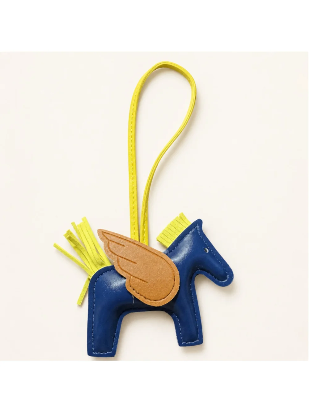 Blue Pegasus Winged Horse Faux Leather Purse Bag Charm